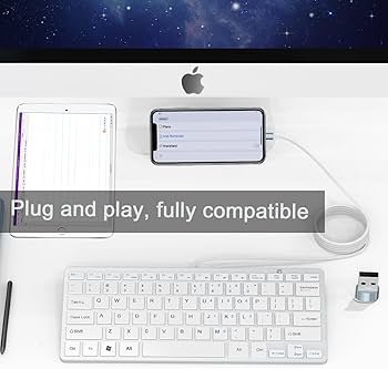 Amazon.com: Ultra-Slim 78keys USB-C Mini Wired Keyboard with Media