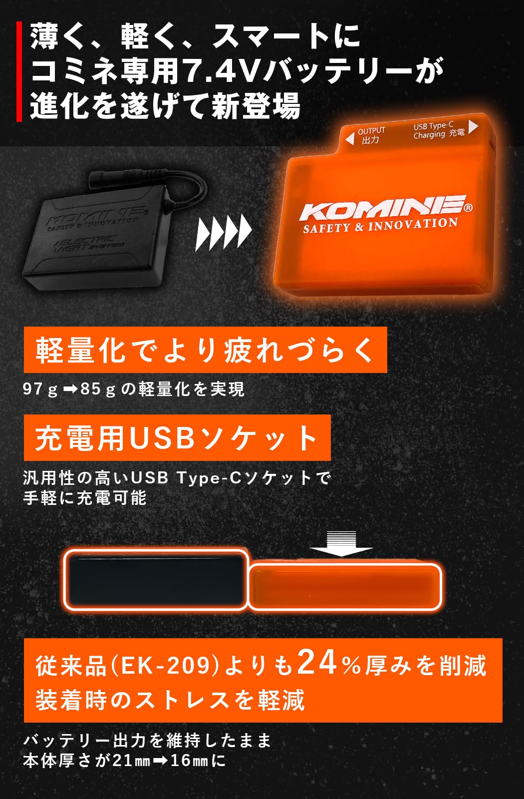 Amazon | コミネ(KOMINE) 2025モデル バイク用 08-220 EK-220