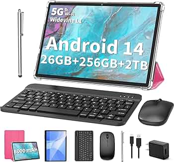 Amazon.com : 2025 Tablet, Android 14 Tablets 10 inch with Keyboard