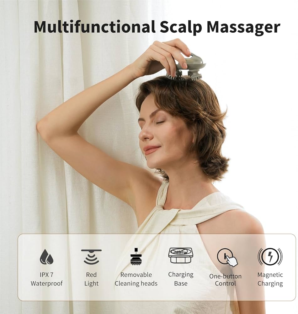 Amazon.com: Breo Portable Mini Scalp Massager – IPX7 Waterproof