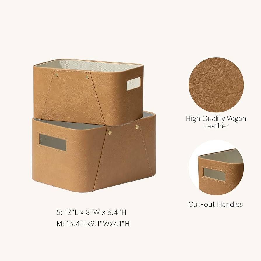 Amazon.com: LA JOLIE MUSE Storage Baskets for Organizing, 2 Pack