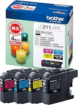 Amazon.co.jp: ブラザー工業 【brother純正】インクカートリッジ4色