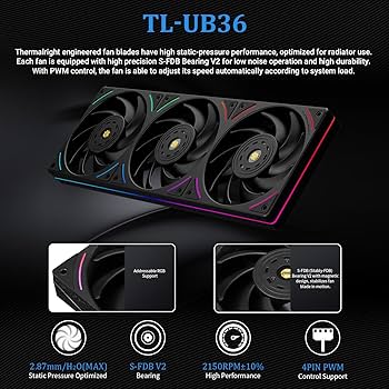 Amazon.com: Thermalright Trofeo Vision 360 ARGB Black CPU Liquid