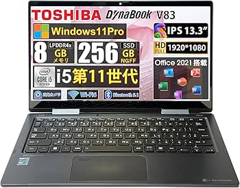 Amazon.co.jp: 【整備済み品】東芝 2in1ノートパソコン V83/HS 13.3型