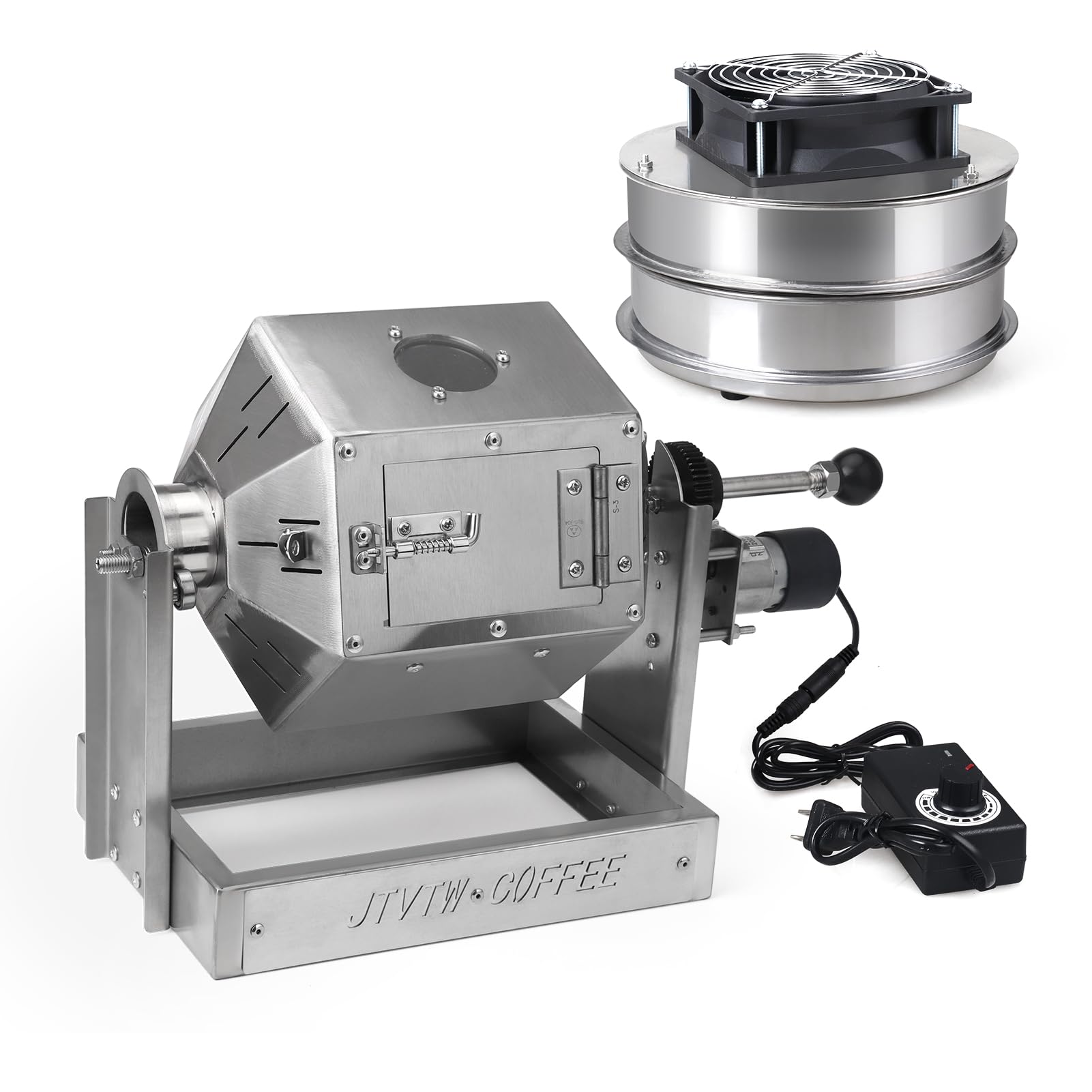 Amazon | JTVTW 電動焙煎機 3.8Lコーヒー豆焙煎機焙煎冷却機付き 直火