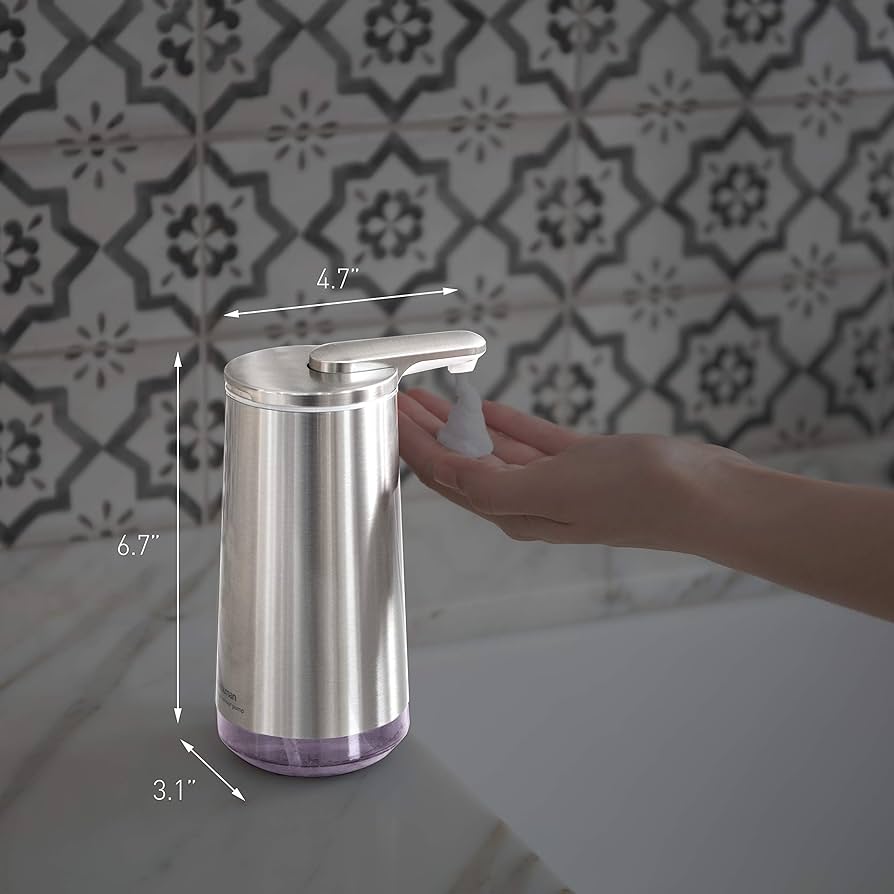 Amazon｜simplehuman 10オンス タッチフリー フォームセンサーポンプ
