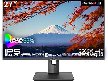 Amazon.co.jp: JAPANNEXT 27インチ モニター WQHD 2560x1440解像度 IPS