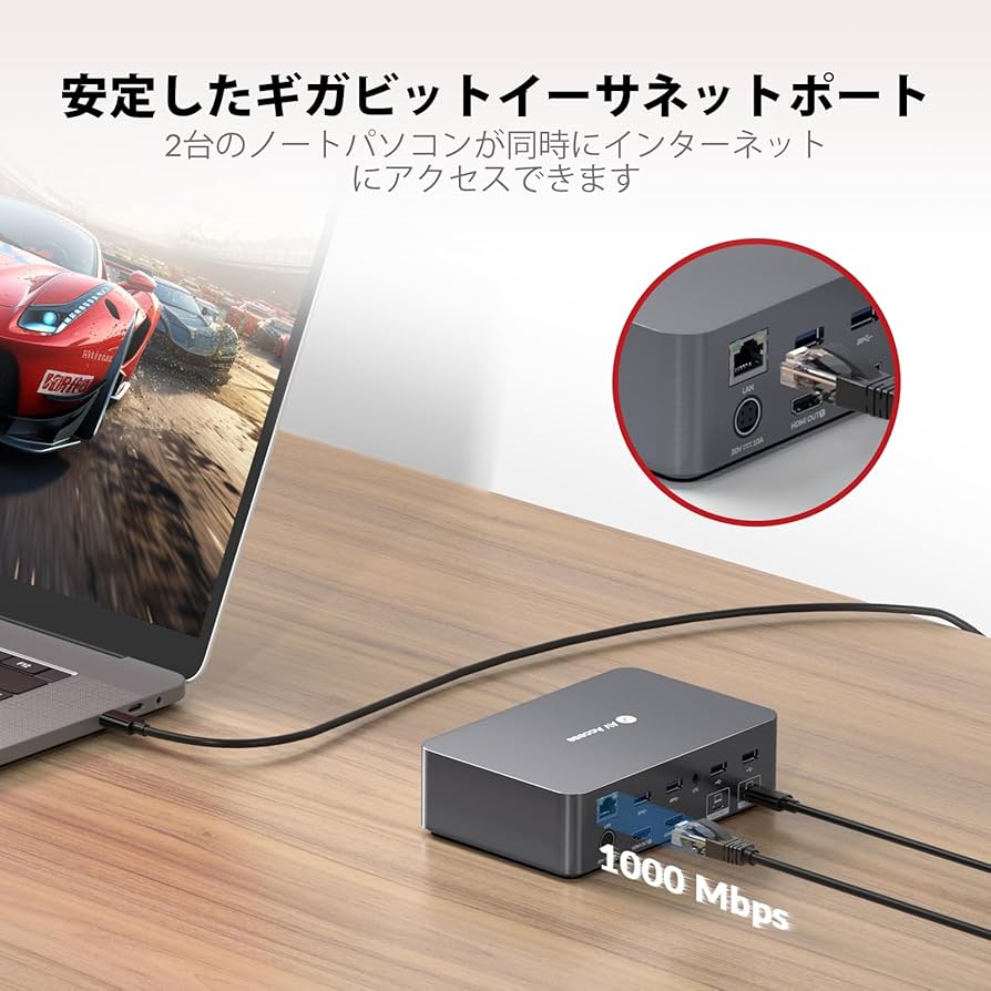 Amazon.co.jp: AV Access USB-C 12 in1ドッキングステーションの2入力2