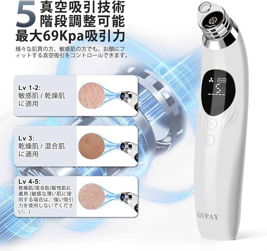 Amazon.co.jp: 【2024年新登場 カメラ付き】GUPAY 毛穴吸引器 カメラ