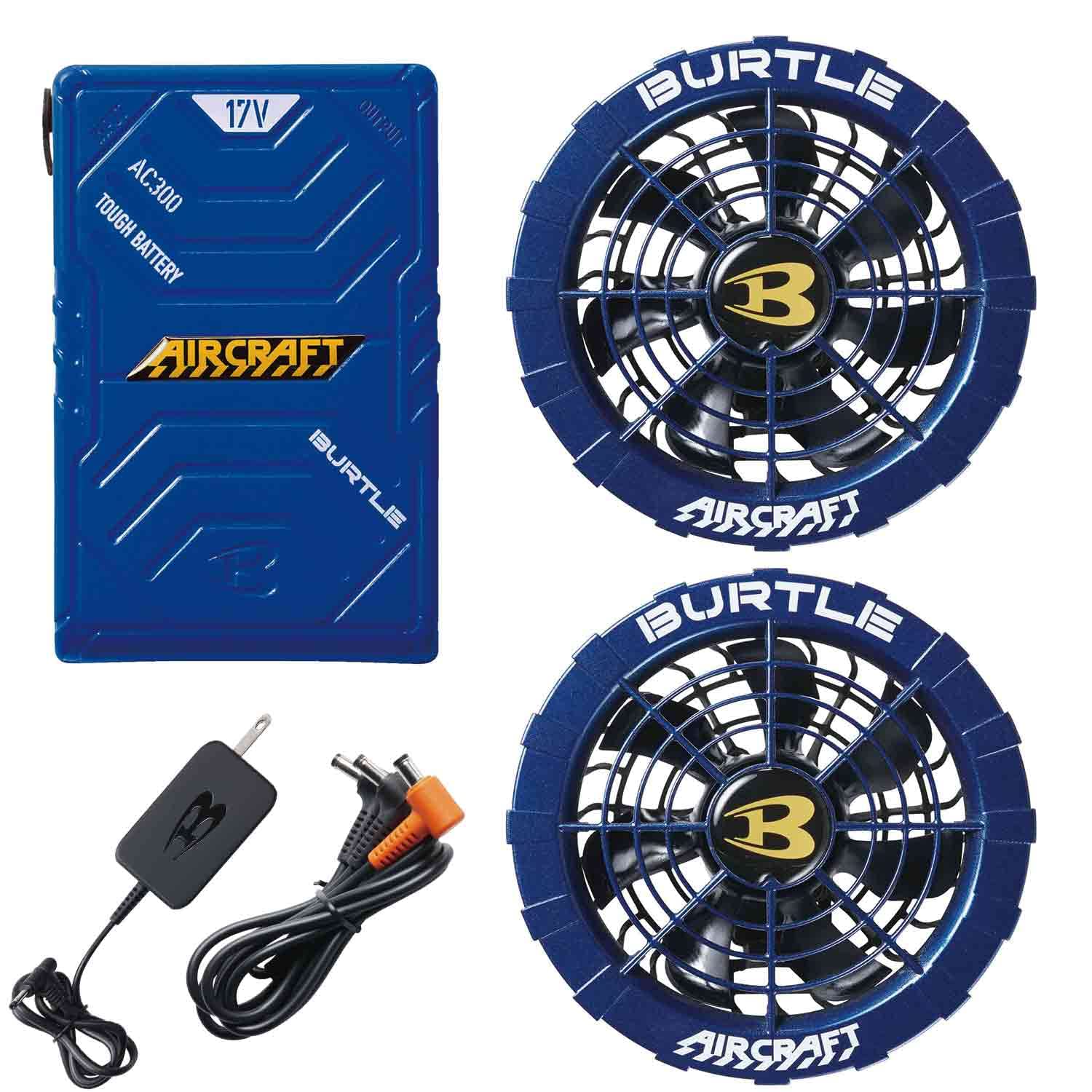 バートル エアークラフト17vセット空調服専用 青 BURTLE AIRCRAFT