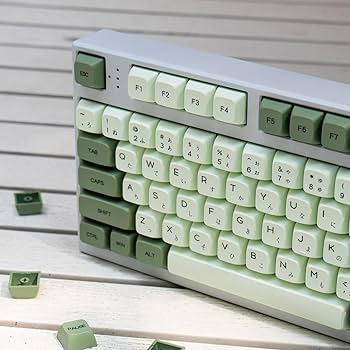 Amazon | mintcaps 抹茶グリーン PBT 日本語キーキャップ セット 126