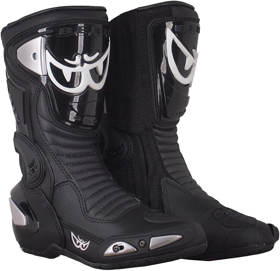 Amazon.co.jp: BERIK RACING BOOTS BOT-1289-BK ALL BLACK 40 BOT-1289