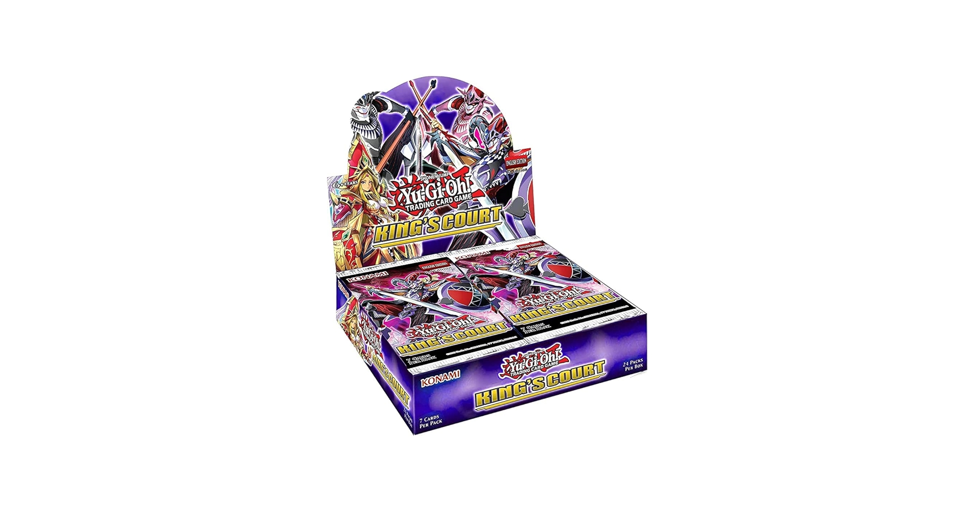 Amazon.com: YuGiOh King's Court Booster Box (24 Packs, 7 Cards per