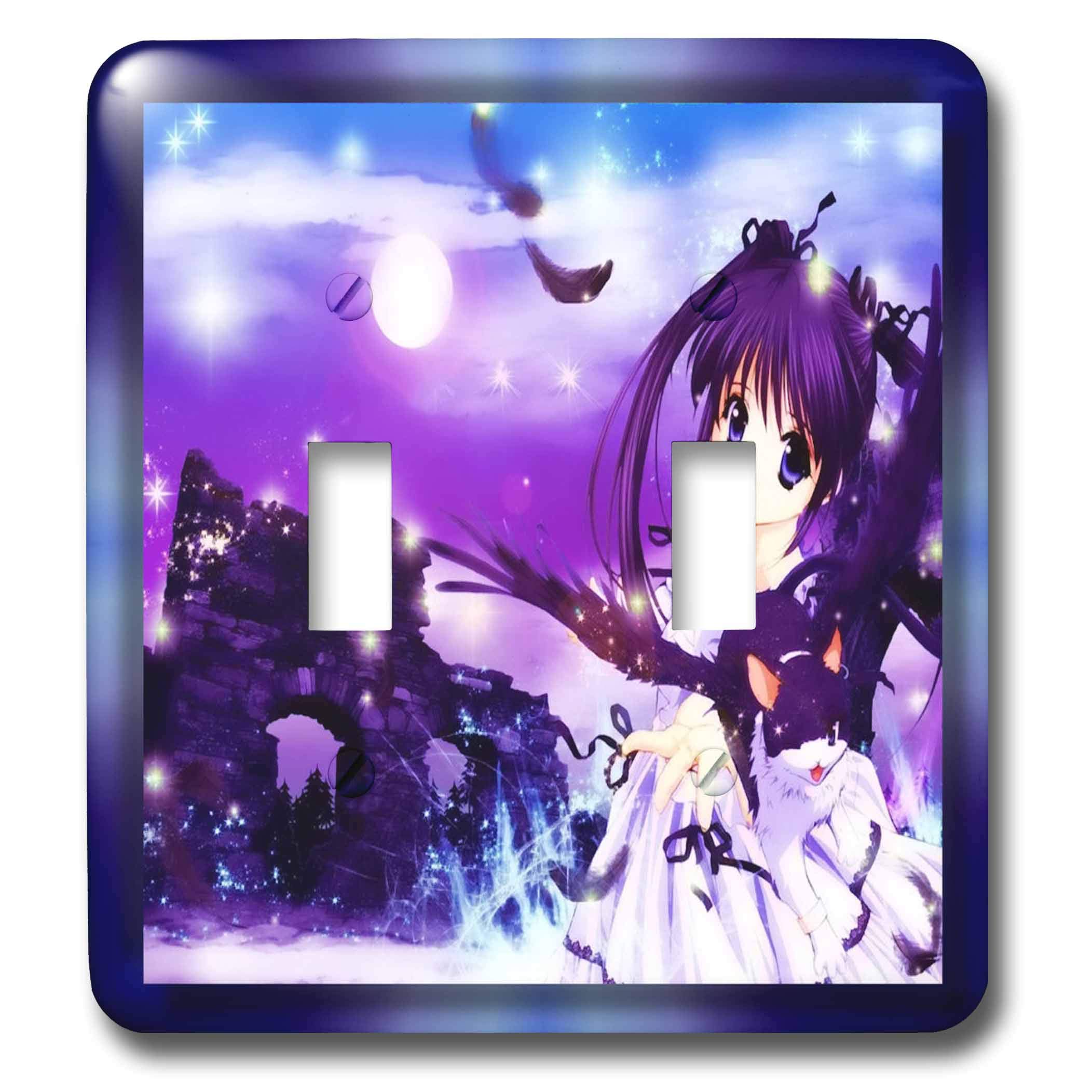 3dRose LLC LSP_28757_2 Crystal Dream Anime Double Toggle Switch