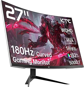 Amazon.co.jp: KTC 27インチ WQHD 180Hz 1ms カーブゲーミングモニター
