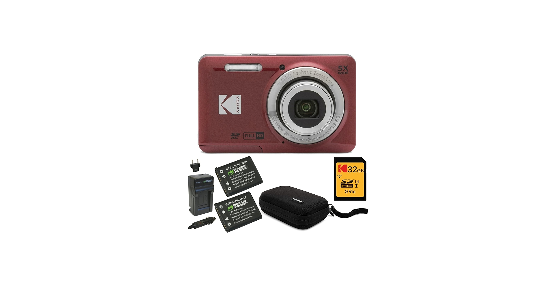 Amazon.com : KODAK PIXPRO Friendly Zoom FZ55 Digital Camera (Red