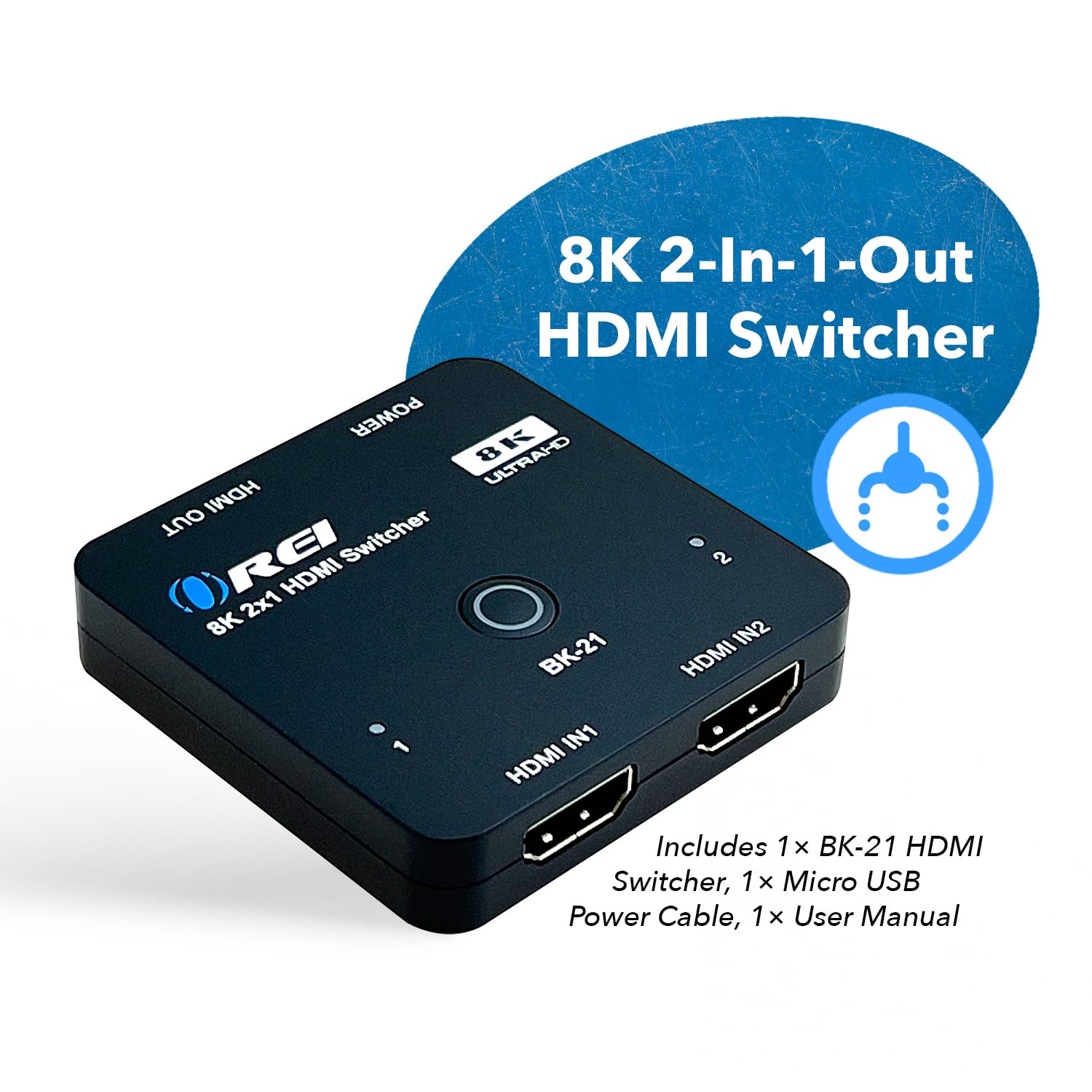 Amazon.com: OREI 8K 2x1 HDMI Switch 4K@120hz - Auto HDMI Selector