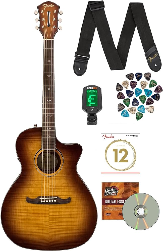 Amazon.com: Fender FA-345CE Flame Maple Top Auditorium Acoustic