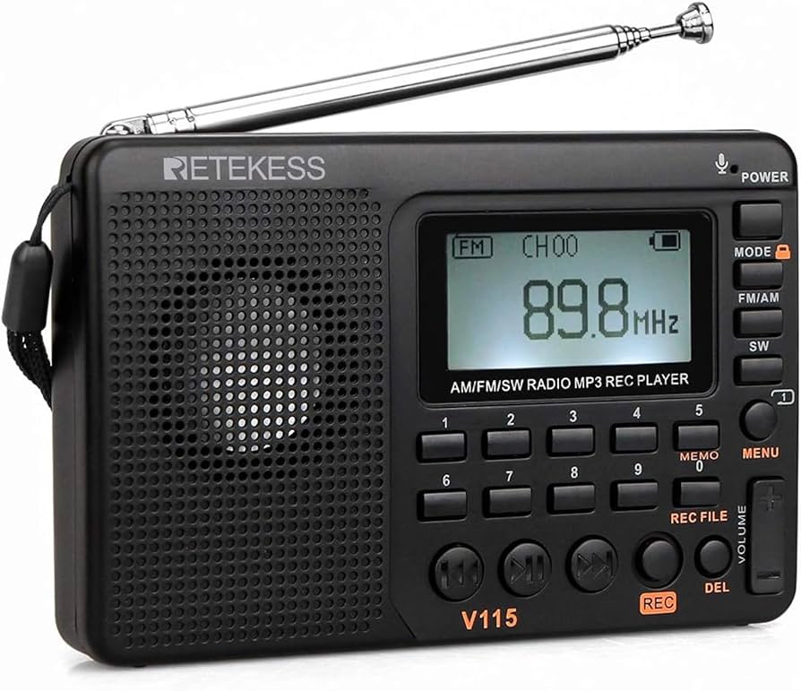 Amazon.co.jp: Retekess V115 小型短波ラジオ AM/FM/SW ポータブル