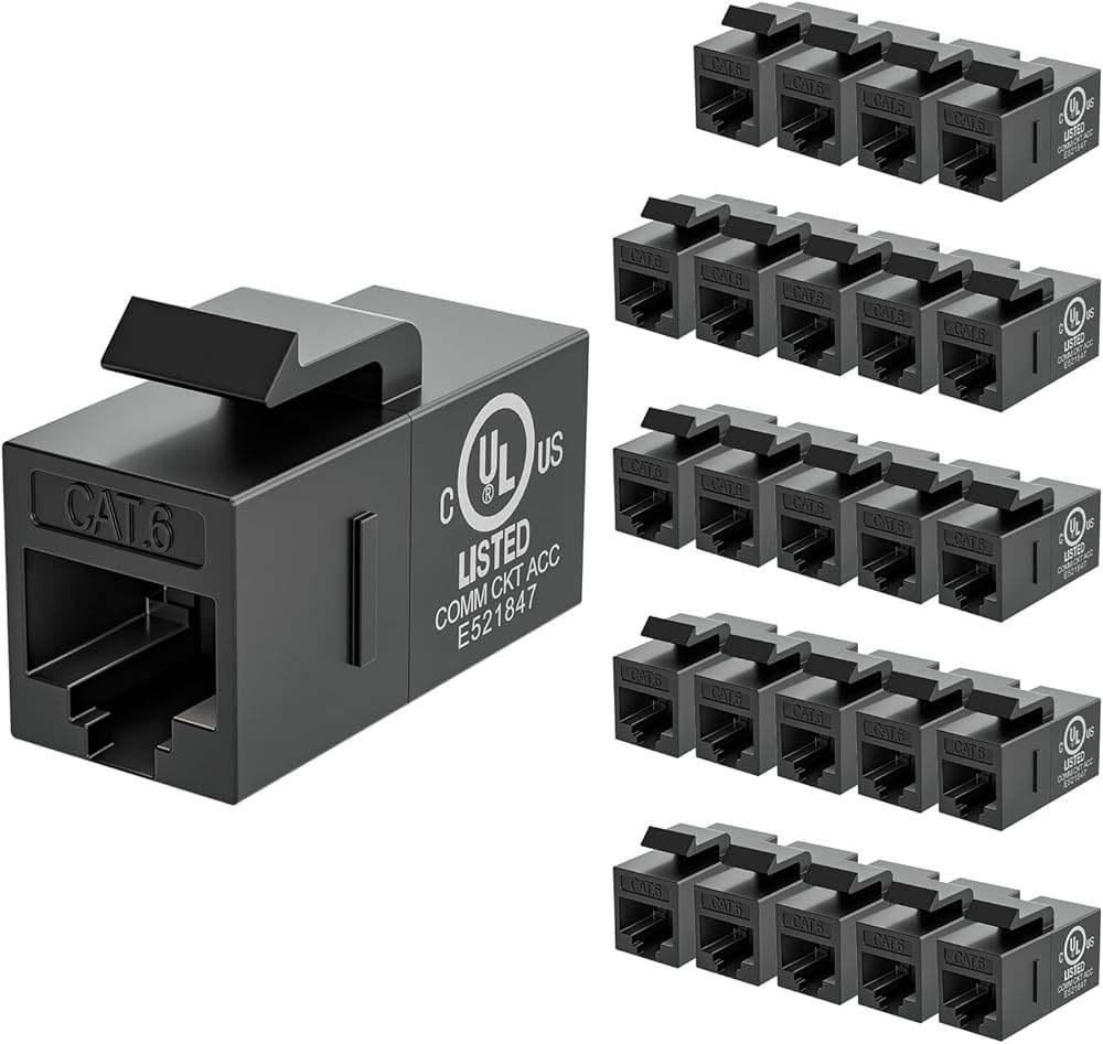 Amazon.com: VCE CAT6 RJ45 Keystone Couplers (UL Listed), 25-Pack