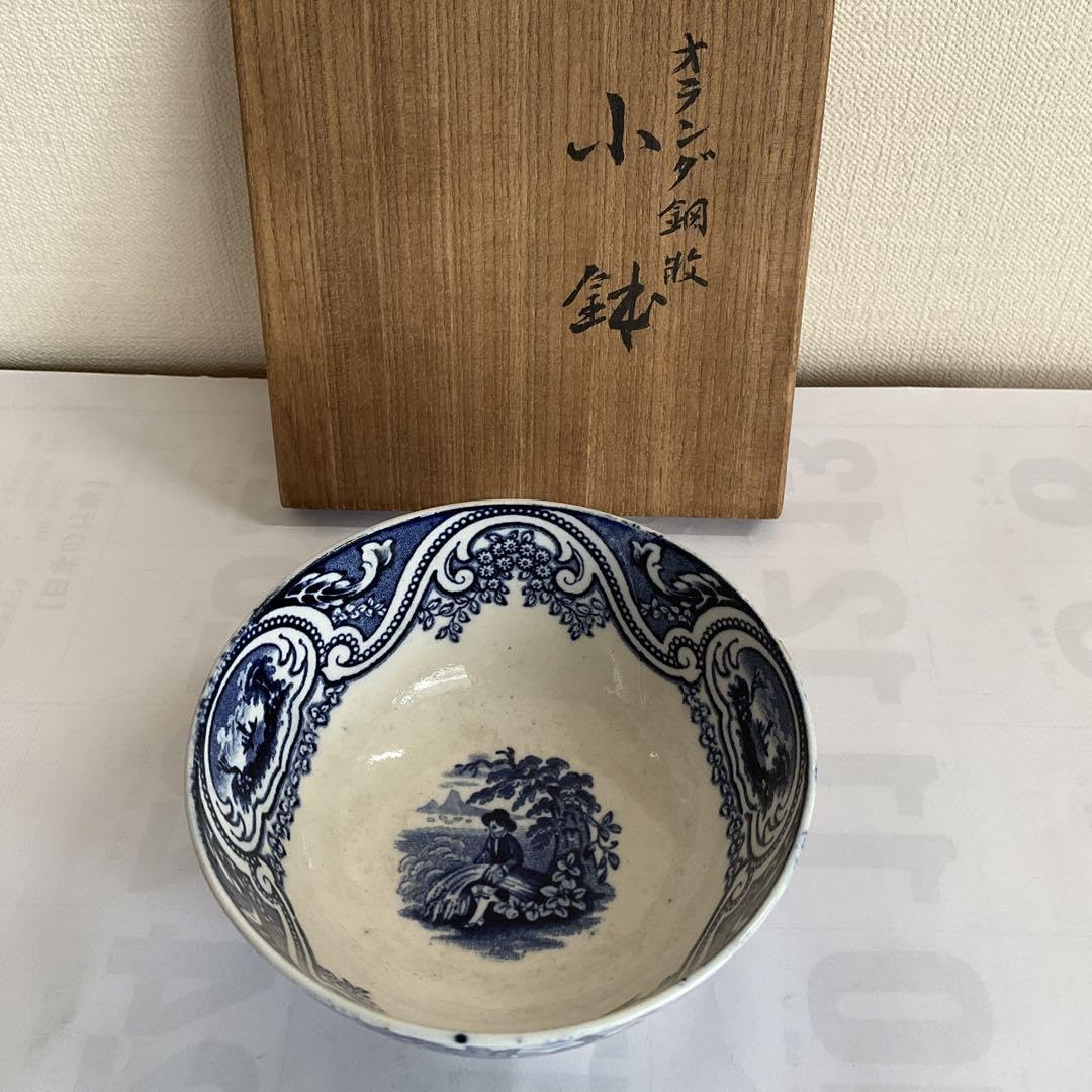 18世紀 デルフト 染付 盃 デルフト 色絵花文盃 18世紀 デルフト 色絵花