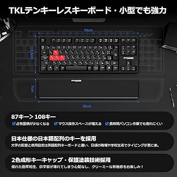 Amazon | GTRACING ゲーミングキーボード テンキーレス 青軸