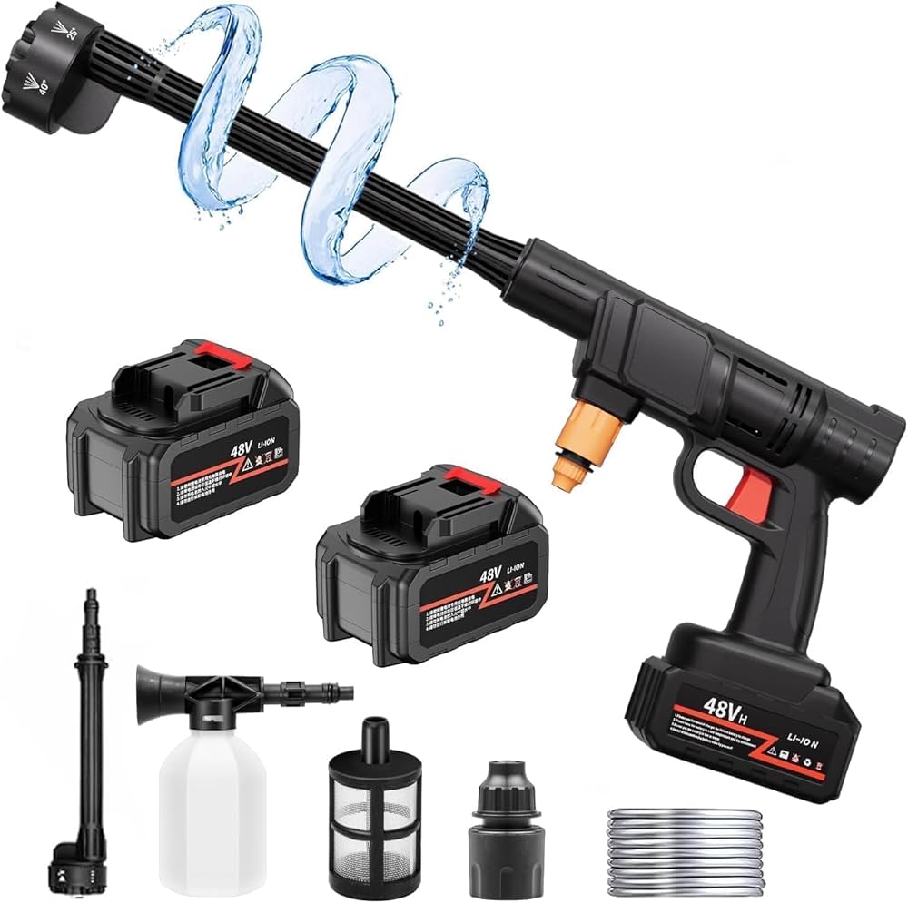 Amazon | YACO 高圧洗浄機 水圧洗浄機 洗車機 コードレス 洗車機 充電