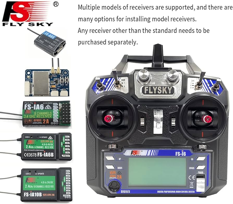 Amazon | Flysky FS-i6 6CH 2.4GHz AFHDS RCトランスミッター FS-iA6B
