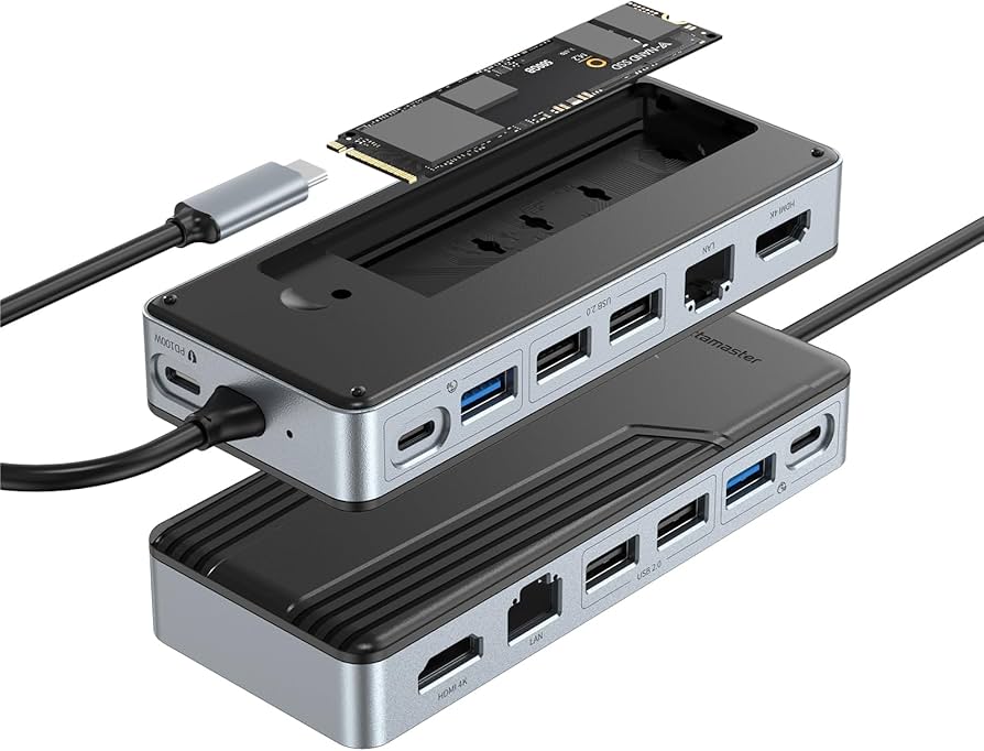Amazon.com: Yottamaster USB C Hub with 4TB M.2 NVMe SSD Enclosure