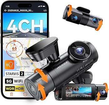 Amazon.com: Vantrue N5S 4 Channel 360 Degree 2.7K Dash Cam, 4CH