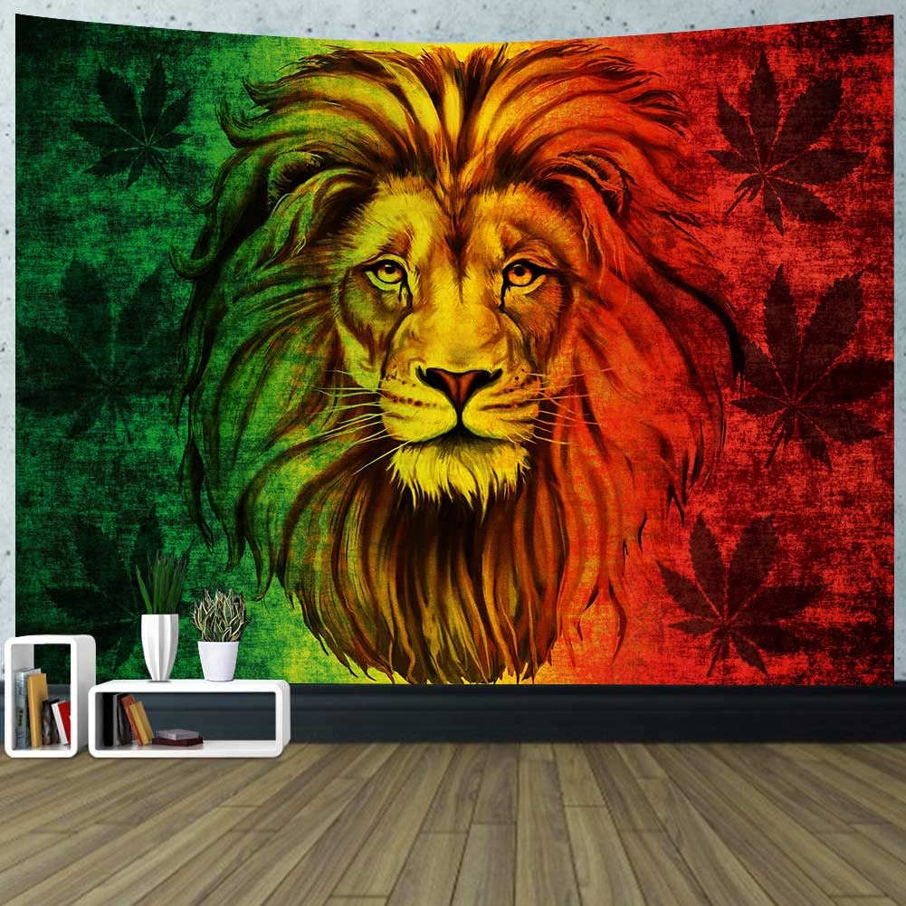 Amazon.co.jp: タペストリー レゲエ ラスタ ライオン ジャマイカ