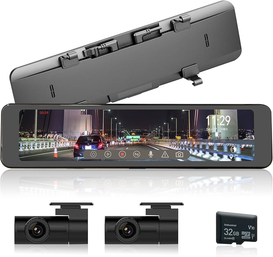 Amazon.co.jp: KEIYO【ドライブレコーダー ミラー型】 前後2カメラ