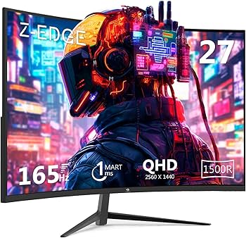 Amazon.co.jp: Z Z-Edge 湾曲ゲーミングモニター 165Hz 2K 27インチ