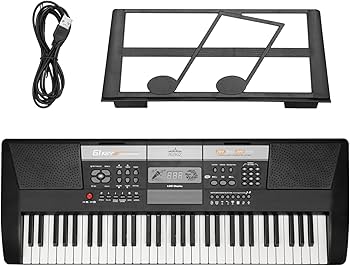 Amazon | RiZKiZ 電子キーボード 電子ピアノ 61鍵盤 シンセサイザー