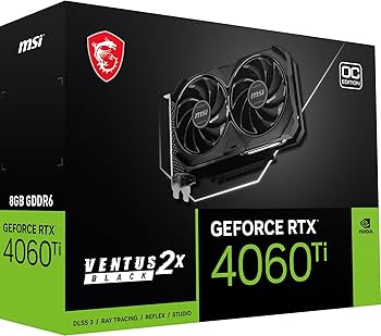 Amazon | MSI GeForce RTX 4060 Ti 8G VENTUS 2X BLACK E1 OC デュアル