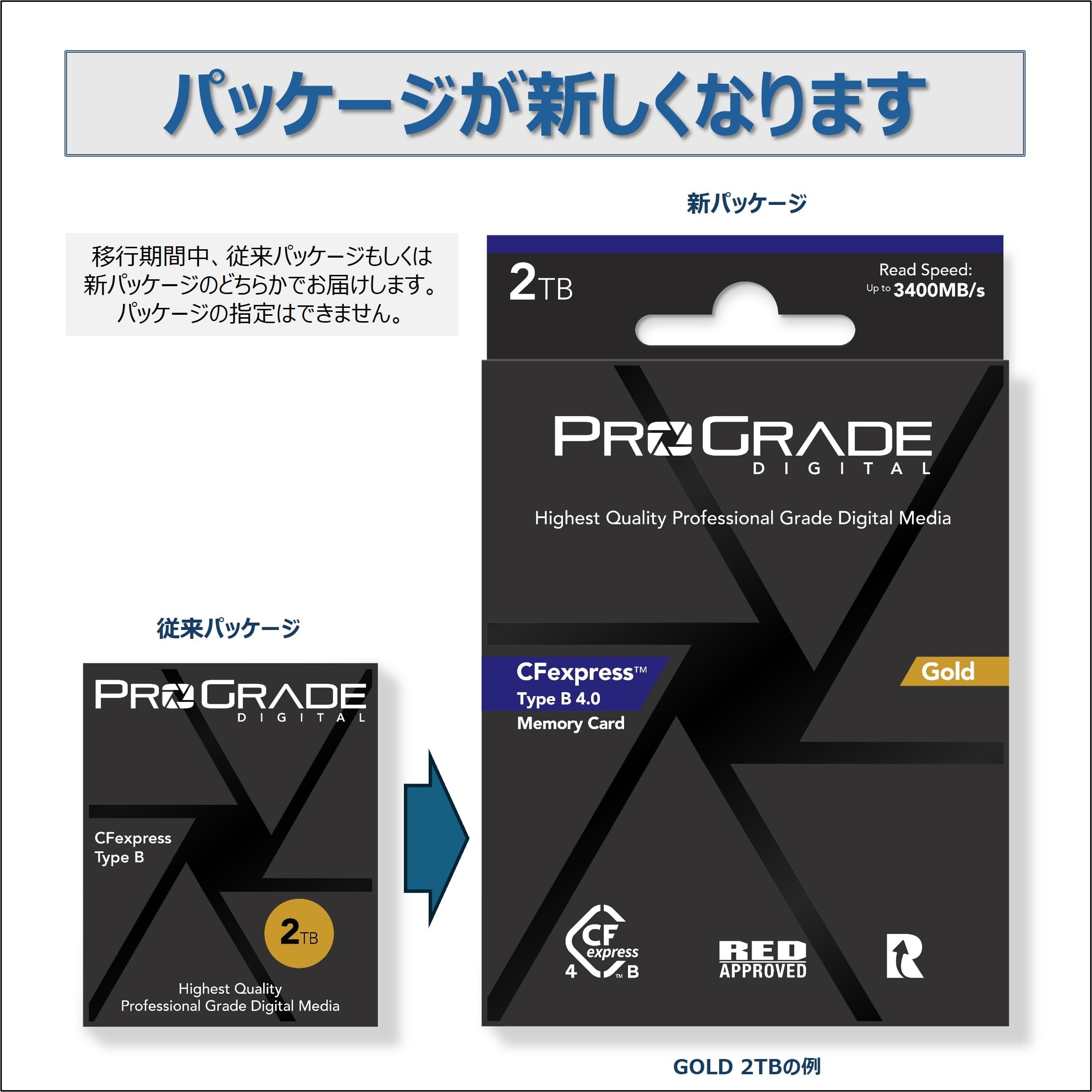 Amazon | ProGrade Digital CFexpress 4.0 Type B GOLD 512GB メモリー