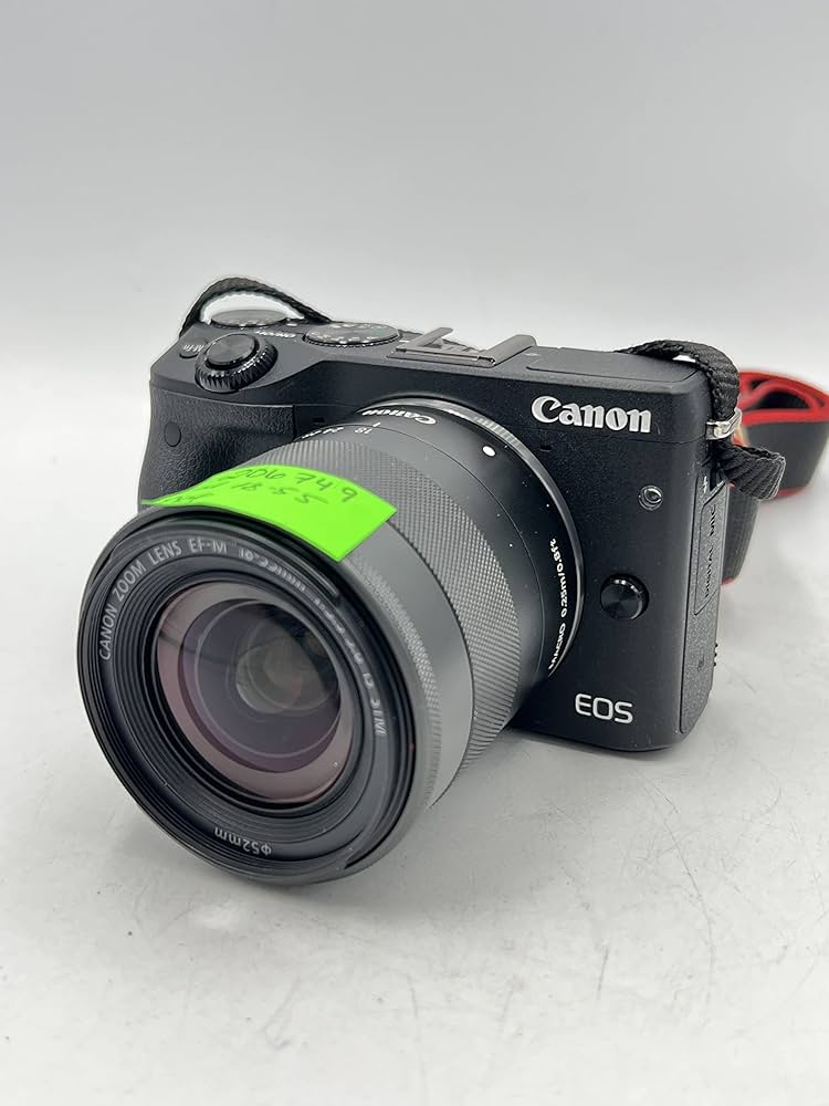 Canon EOS M3 Black Mirrorless Interchangeable Lens Camera EF-M 18