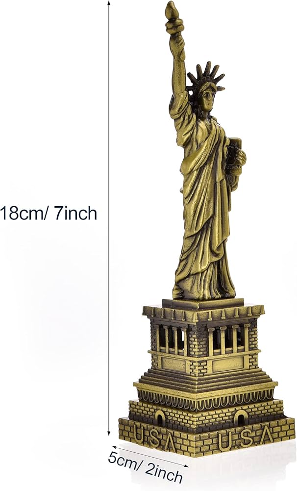 Amazon.co.jp: ESHATO 7インチ アメリカ 自由の女神像 彫刻