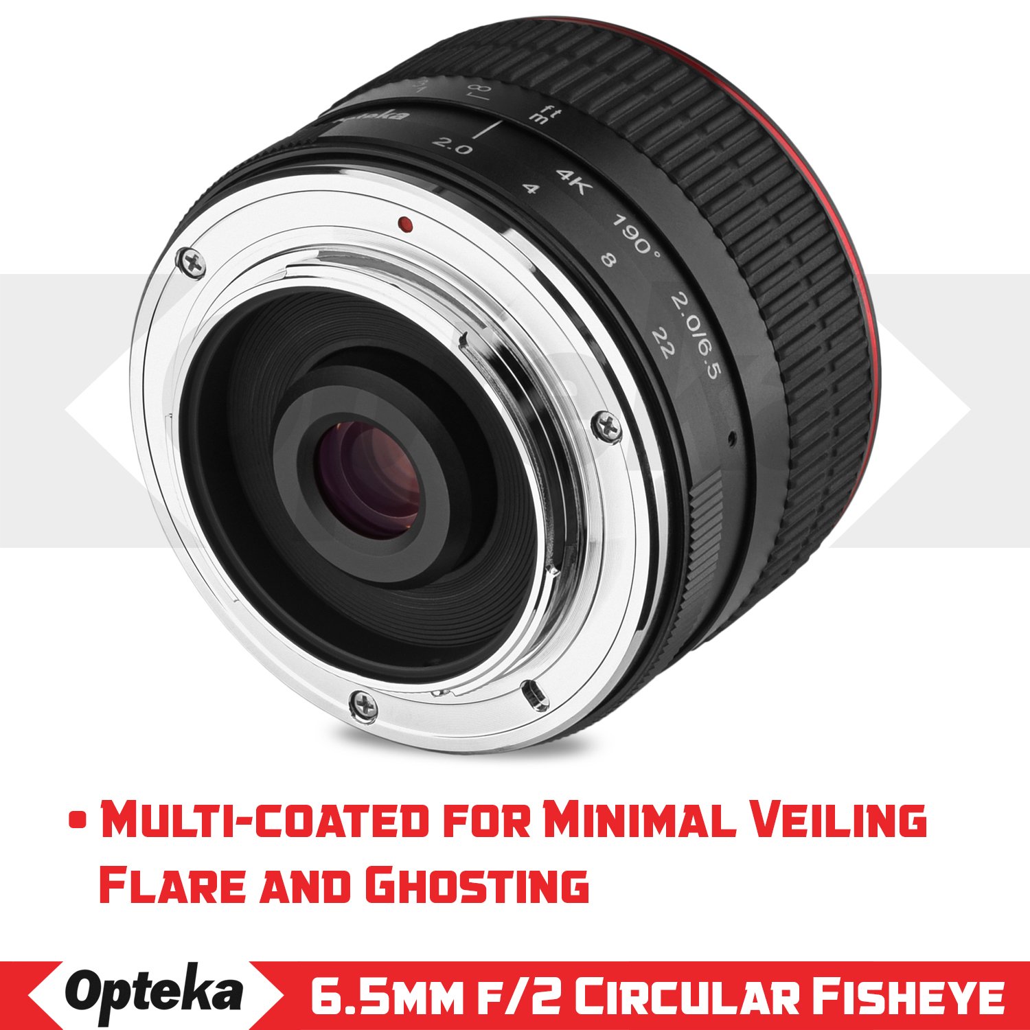 Amazon | Opteka 6.5mm f/2 HD MC マニュアルフォーカス 魚眼レンズ