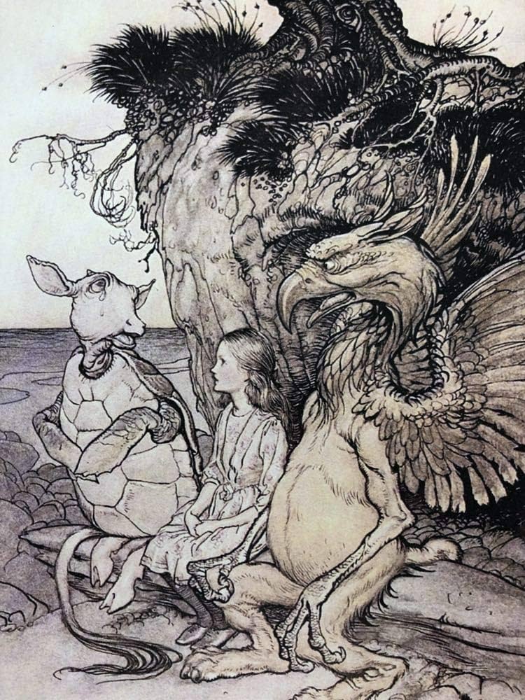 Amazon.co.jp: アーサー・ラッカム 不思議の国のアリス グリフォンと