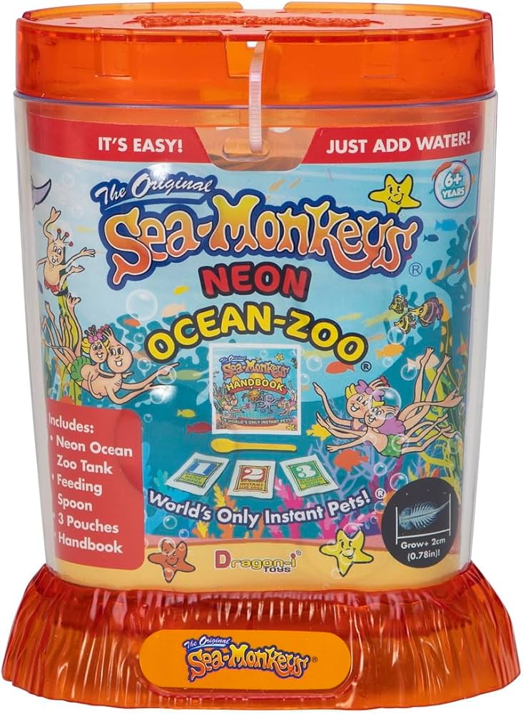 Sea-Monkeys® Ocean Zoo Neon - World's Only Instant Pets