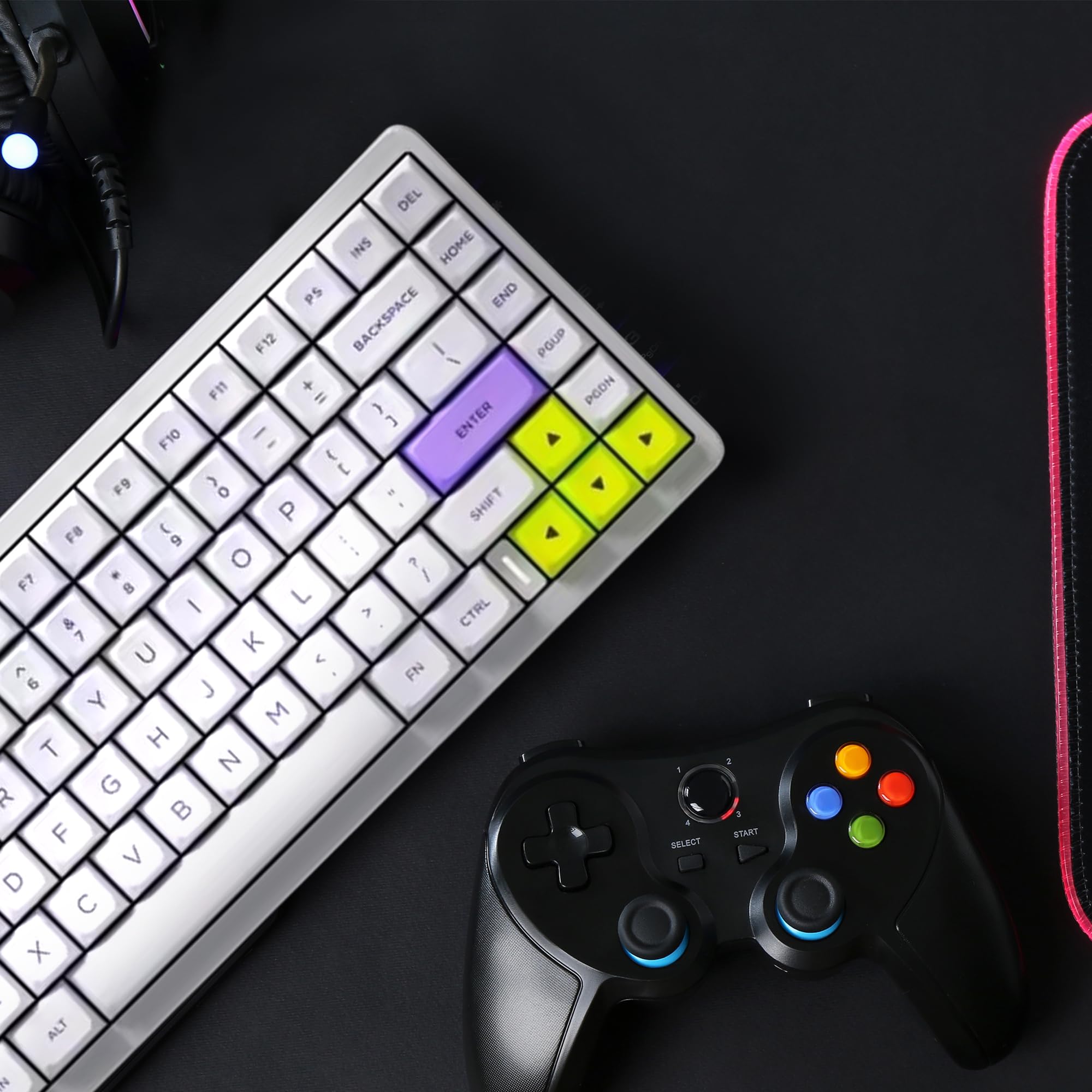 Amazon.co.jp: AESCO A83 ホワイト ラピッドトリガーキーボード