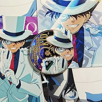 Amazon | 缶バッジ 75mm 怪盗キッド 黒羽 快斗 名探偵コナン