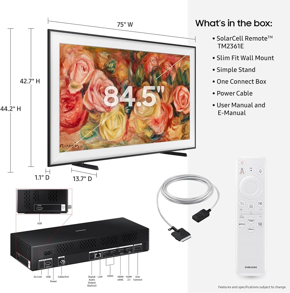 Amazon.com: Samsung 85-Inch Class QLED 4K LS03D The Frame Series