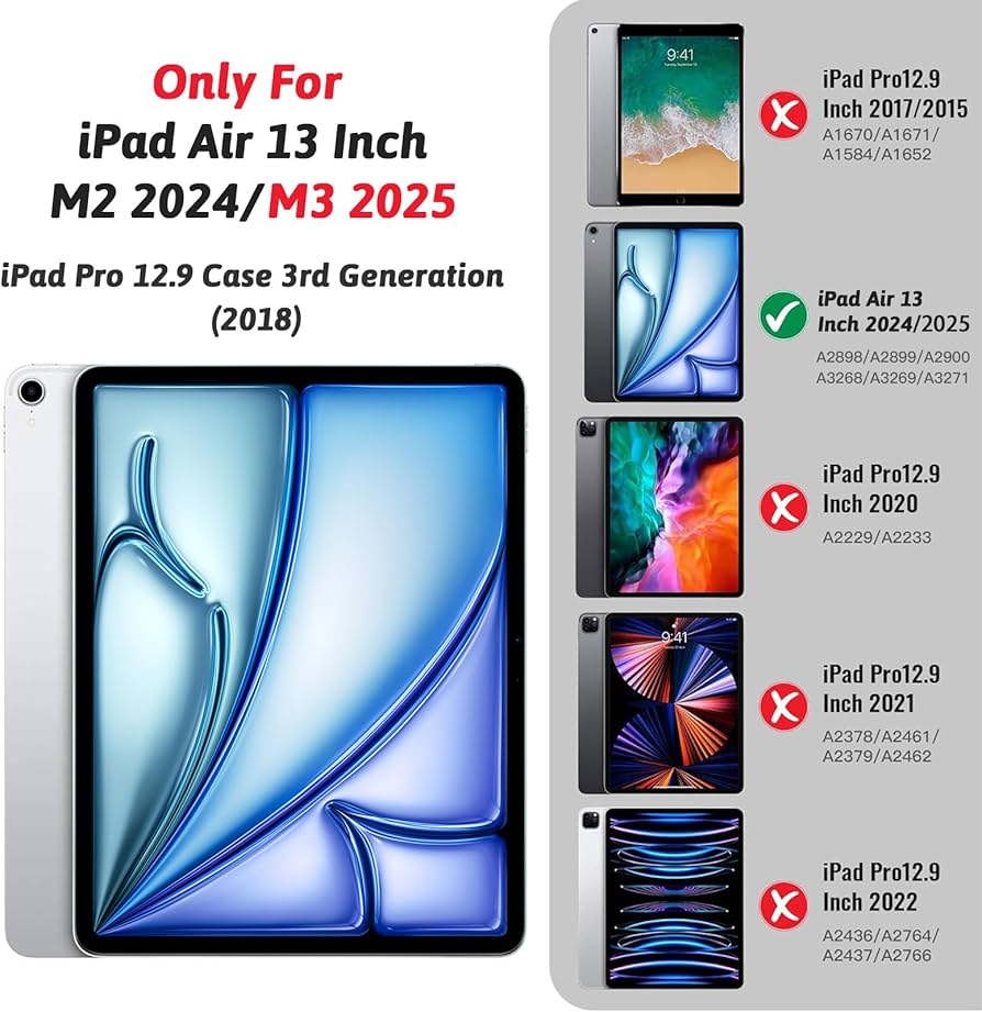 ZtotopCases for iPad Air 13 inch M3 2025 & 2024 M2 Case, Premium