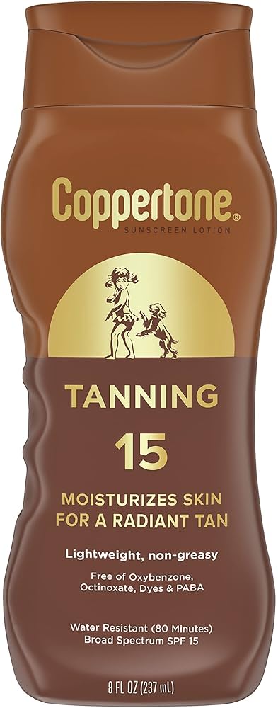Amazon.com: Coppertone Tanning Sunscreen Lotion, SPF 15