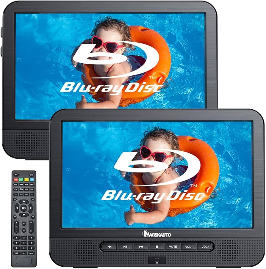 Amazon | NAVISKAUTO ヘッドレストモニター 2台 ブルーレイプレーヤー
