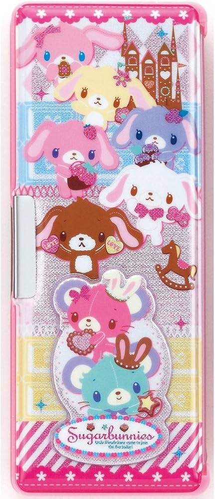 Amazon | サンスター文具 シュガーバニーズ W削器入両面マチック筆入