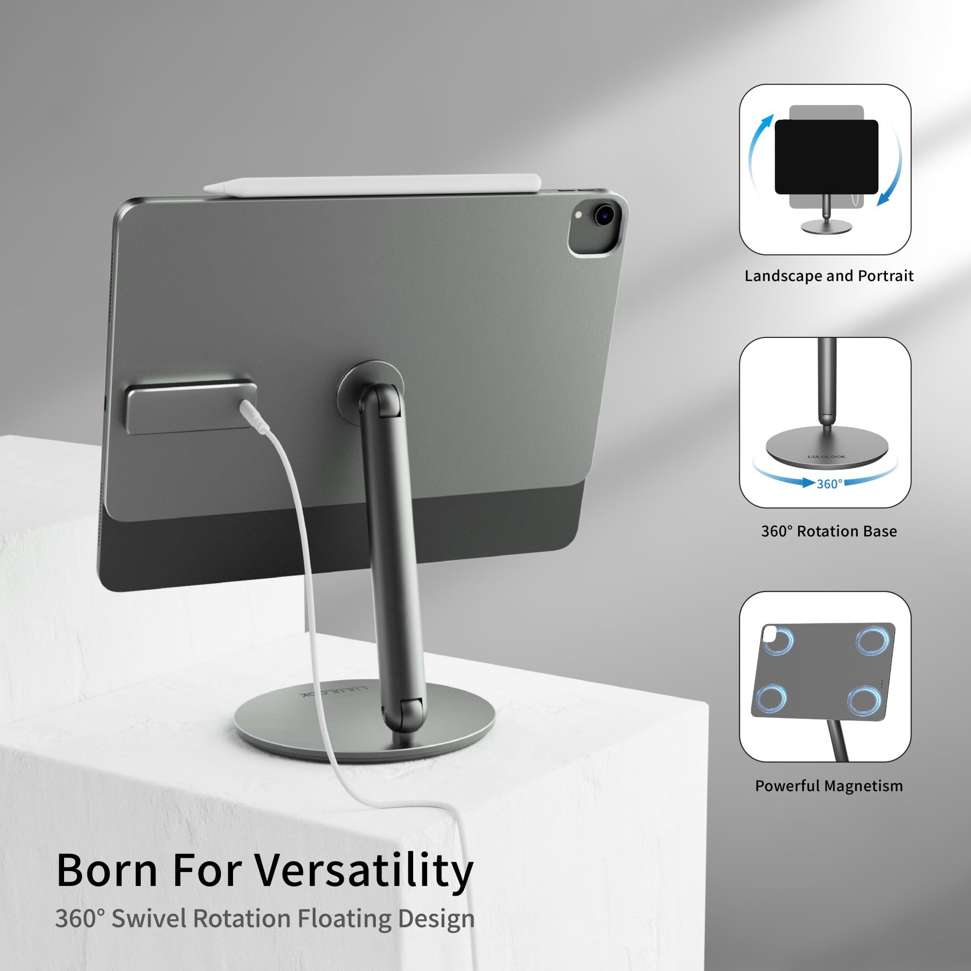 Amazon.co.jp: LULULOOK マグネット式ワイヤレス充電スタンド iPad Pro