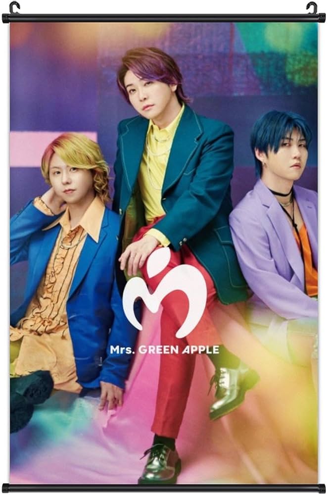 Amazon.co.jp: Mrs. Green Apple Poster Scroll Poster Throw Decor